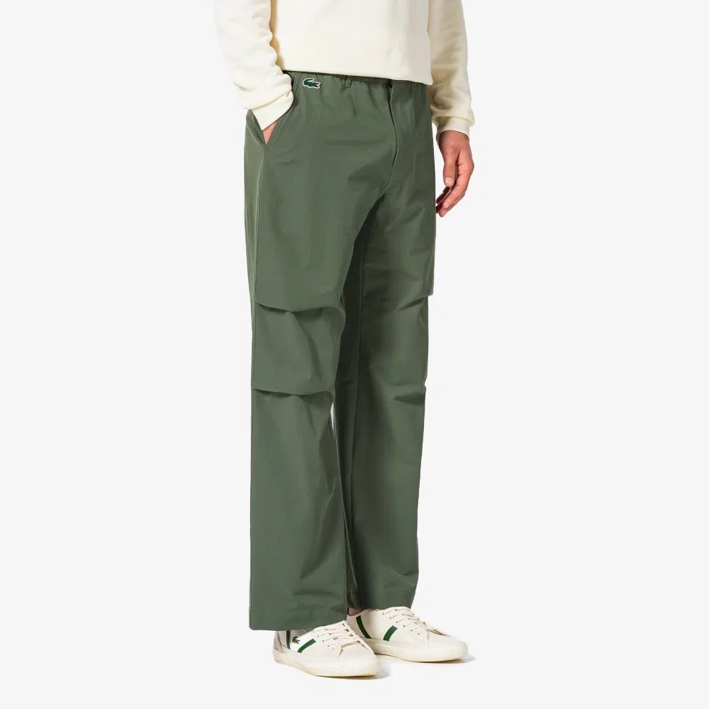 Мужские брюки парашюты цвета хаки от Lacoste — фото 2