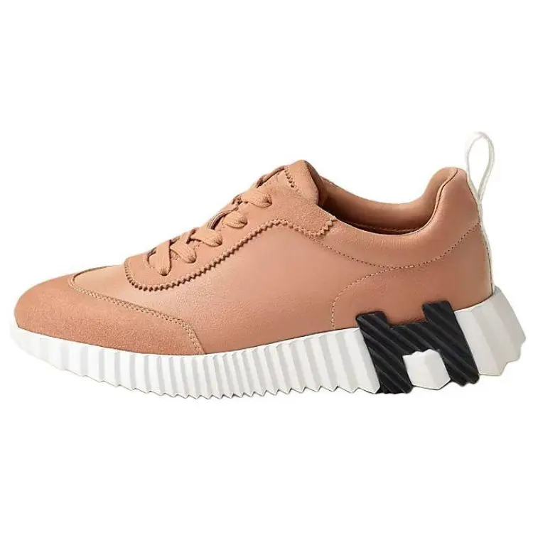 HERMES Низкие повседневные туфли Bouncing, 4 см, женские, розовые
