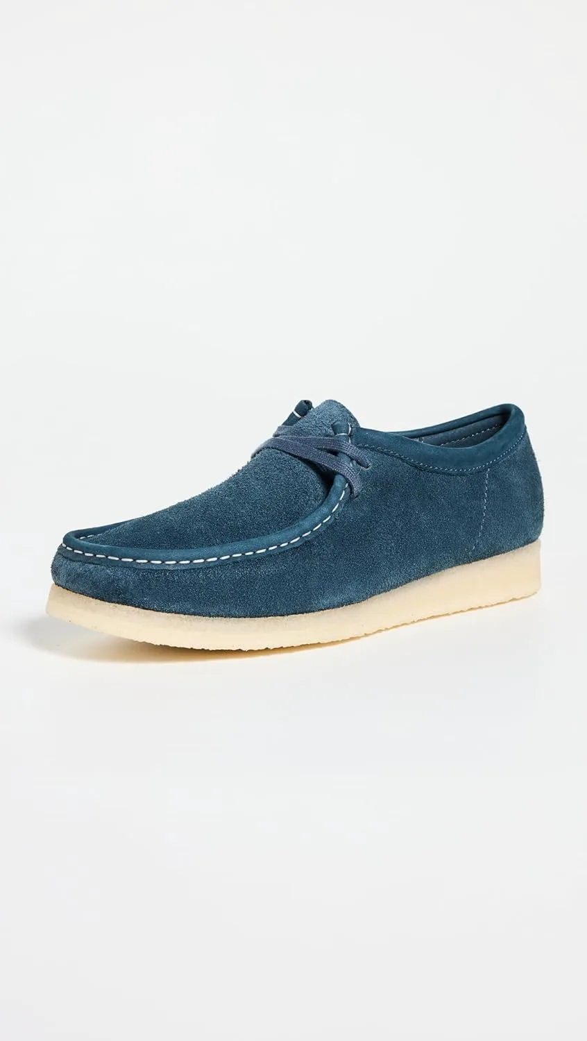 Мужские оксфорды Clarks Wallabee, черные, темно-синий — фото 3