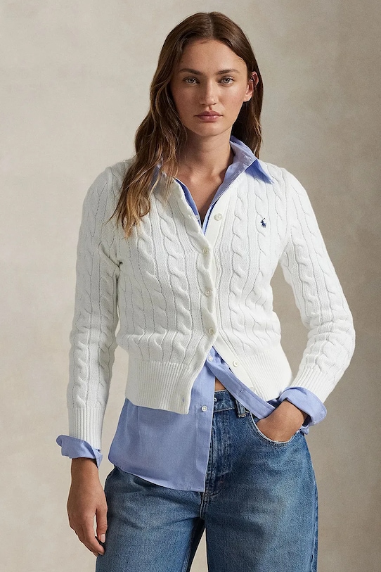 

Хлопковый кардиган Polo Ralph Lauren, белый
