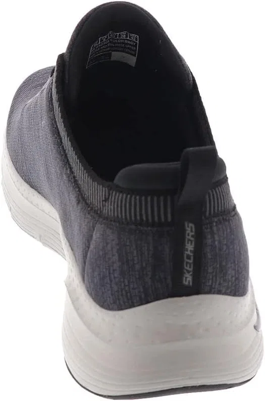Мужские кроссовки Skechers Arch Fit Waveport, Black Mesh Gray Trim — фото 4