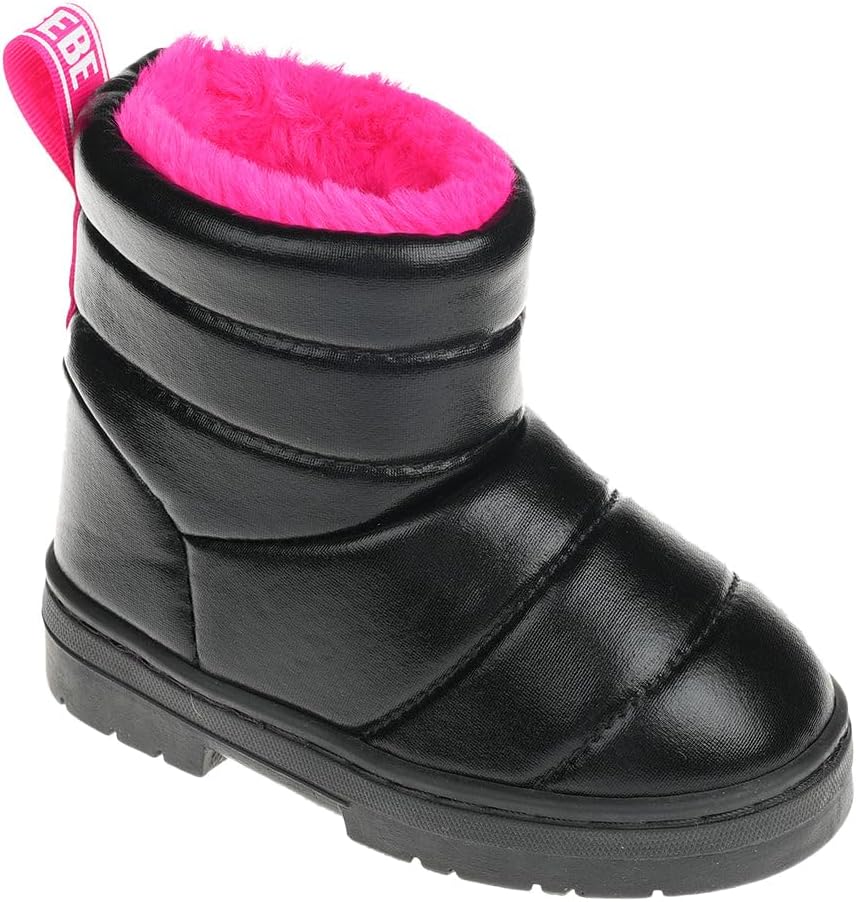 

Детские зимние сапожки bebe для девочек, удобные и уютные модные ботильоны - теплые сапожки для девочек (малыши/маленькие дети/старшие дети), Black - Toddler