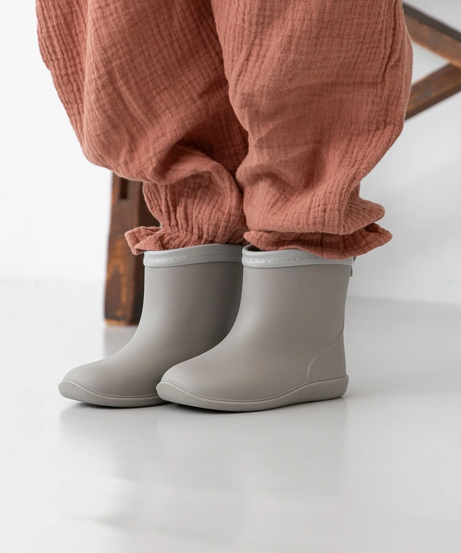 Детские дождевые сапоги Nuance Color Baby Rain Boots menue серые