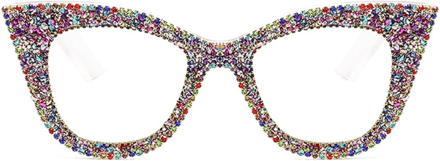 

Модные солнцезащитные очки большого размера с крупными стразами в форме «кошачьих глаз» для женщин, винтажные солнцезащитные очки в форме бабочки с бриллиантами, элегантные женские очки mincl, Colorful&clear