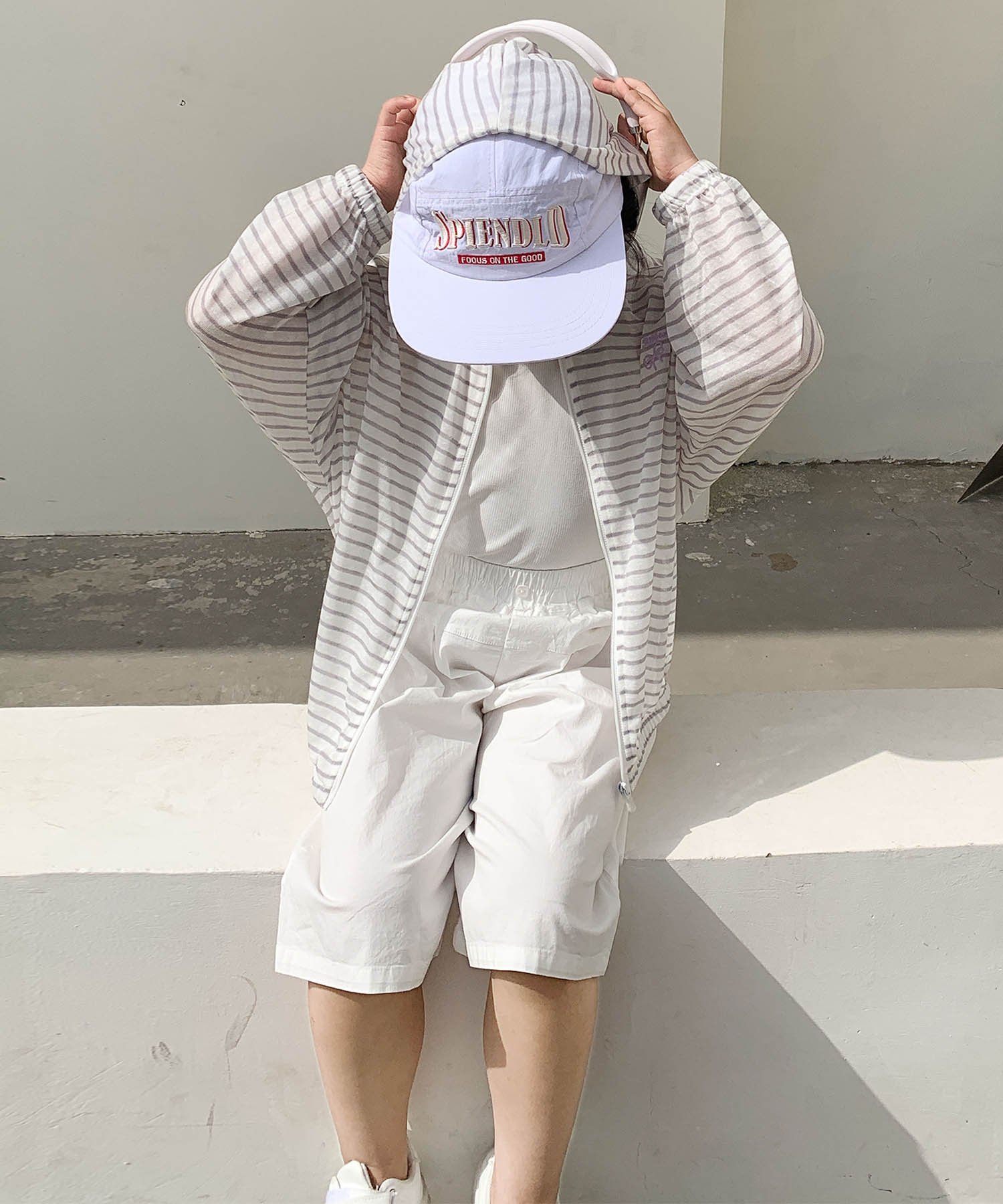 Тонкая полосатая толстовка на молнии Aimoha Kids, gray