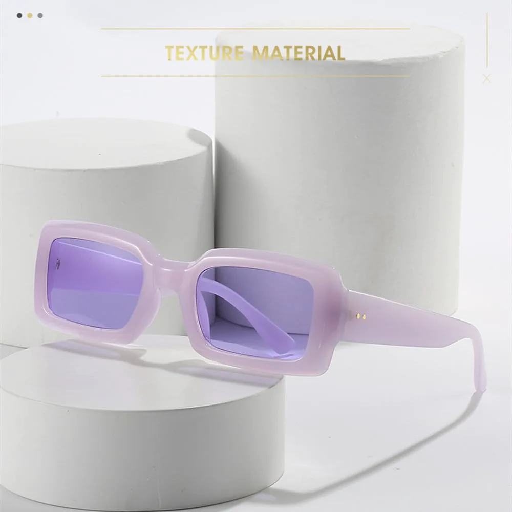 

Популярные модные женские и мужские солнцезащитные очки фиолетового цвета, маленькие прямоугольные солнцезащитные очки UV400, SUN1778 Generic, Leopard Brown