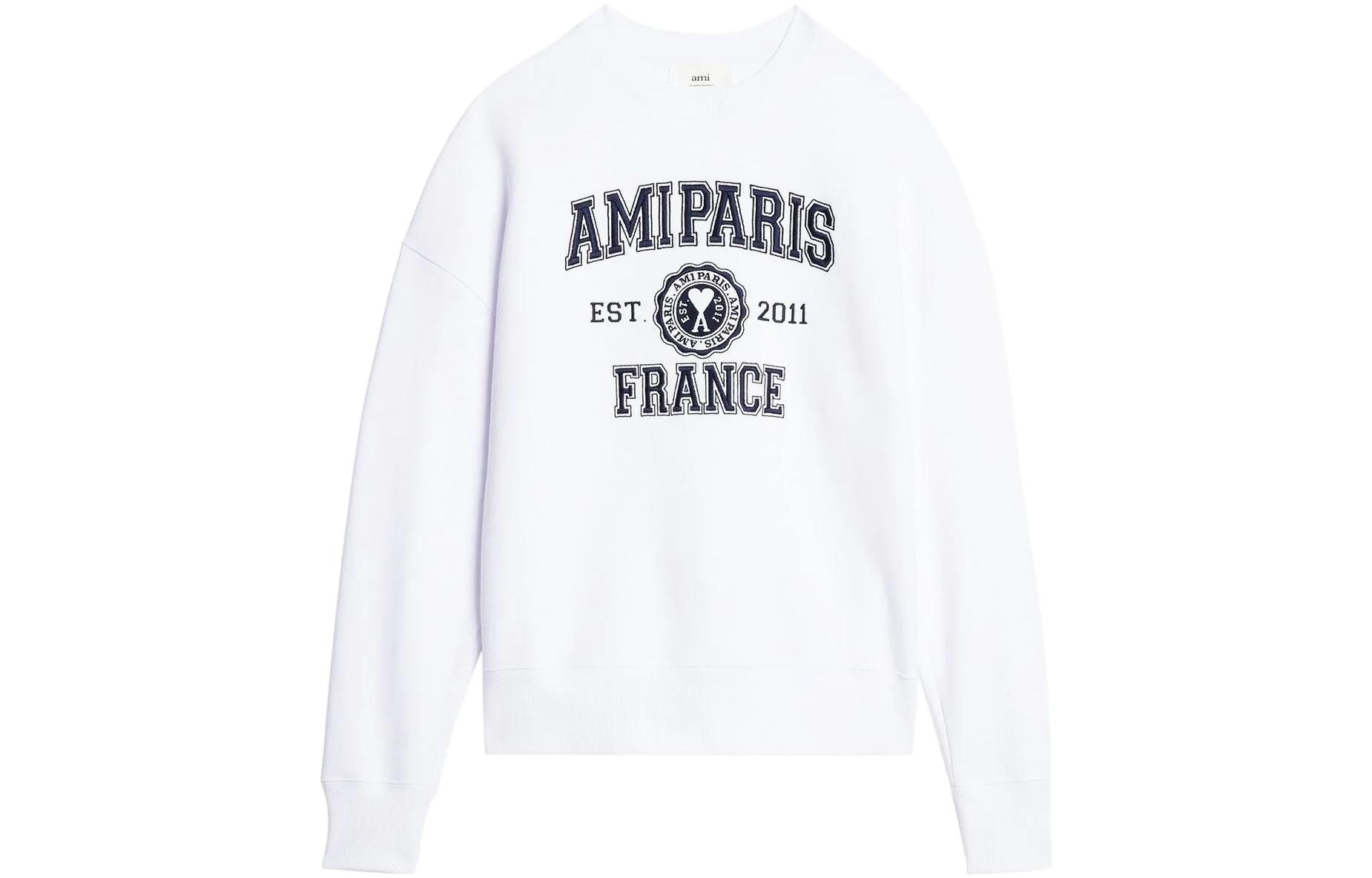 

Толстовка с логотипом Ami Paris AMIPARIS, белый