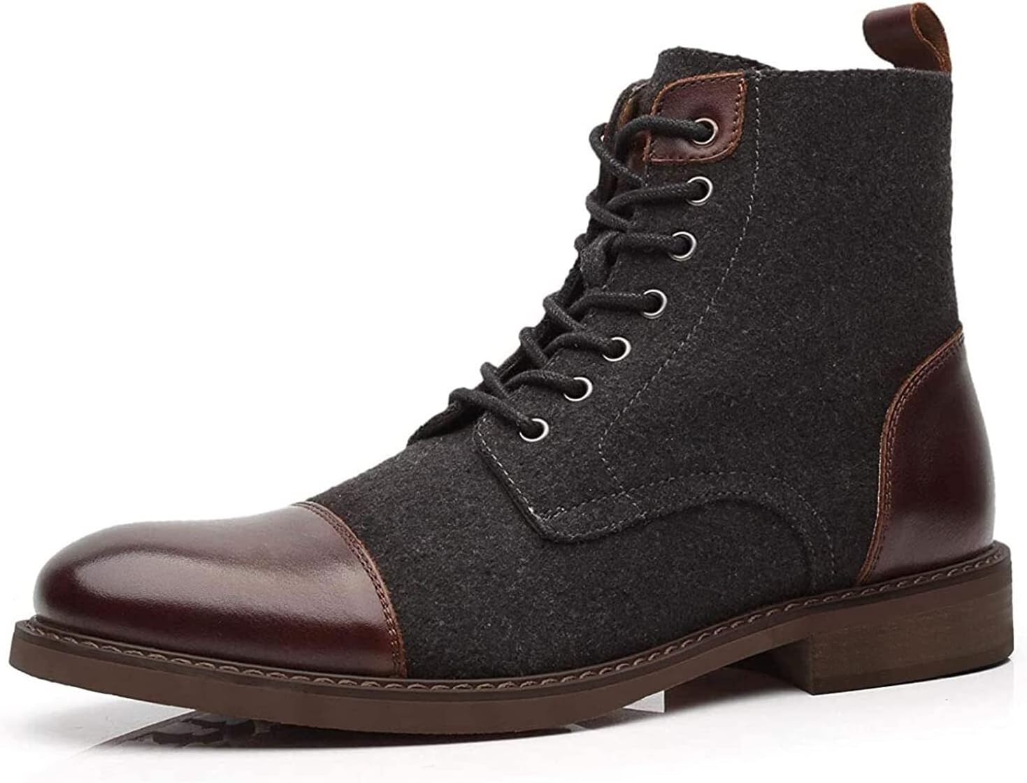 

Мужские сапоги Tzsaixeh, мужские челси, стильные и комфортные кожаные ботинки Чакка на шнуровке, комбинированные по цвету (Цвет: коричневый.5)