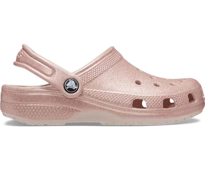 

Классические блестящие сабо Crocs детские, цвет Quartz Glitter