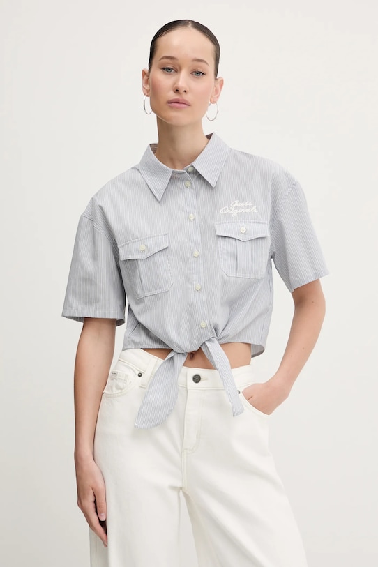 

Хлопковая рубашка Guess Originals, синий