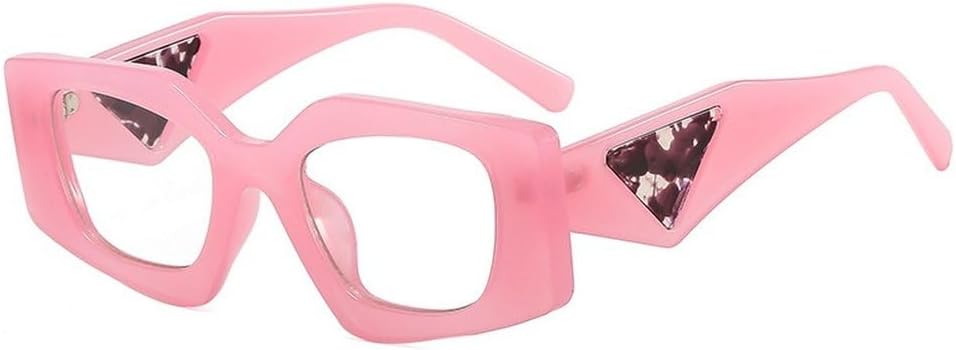 

Популярные модные солнцезащитные очки «кошачий глаз» в форме многоугольника для женщин, ретро-стиль, желейные, с защитой от УФ-излучения UV400, прозрачная оправа для мужчин SKFGNX, Pink Clear