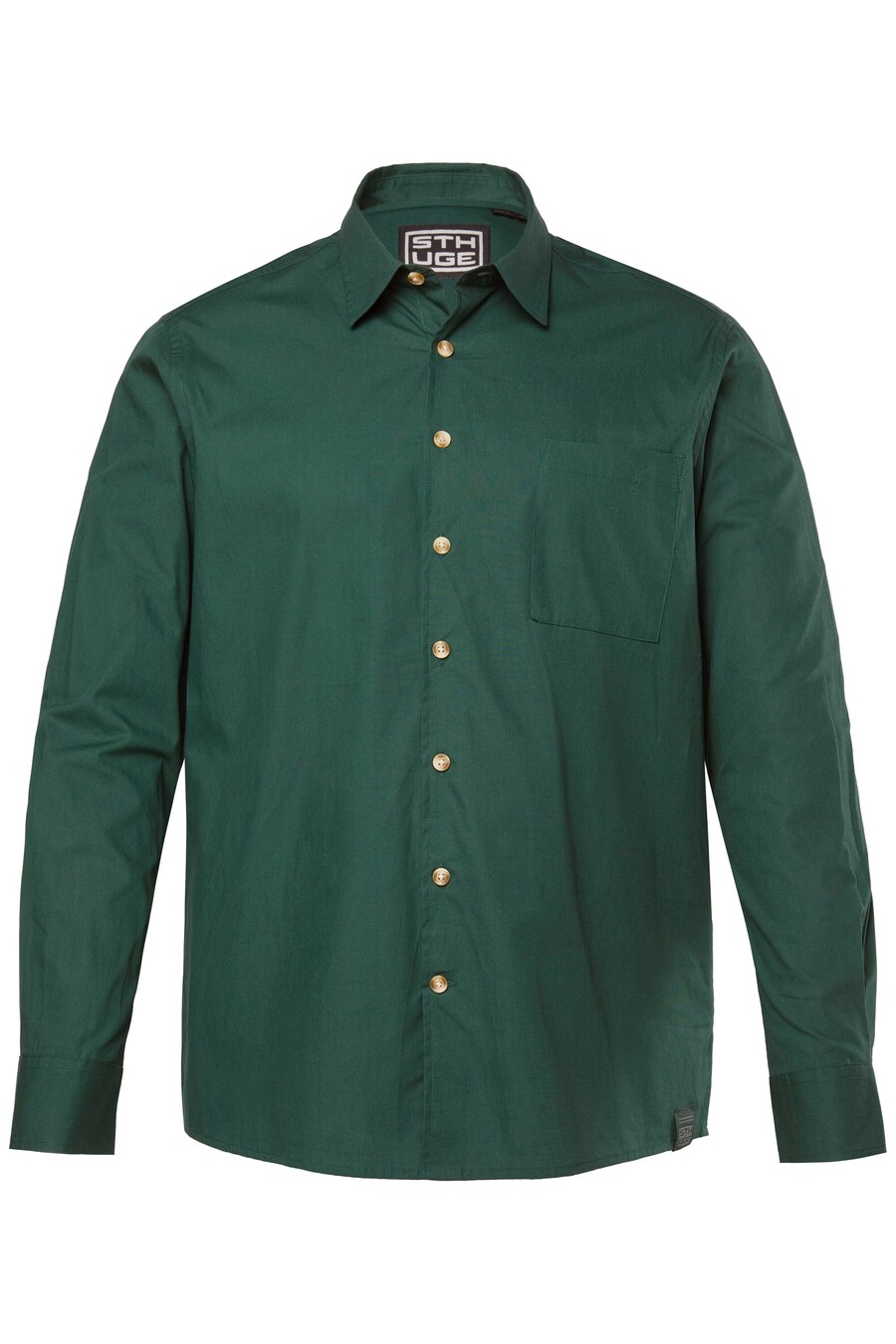 

Рубашка на пуговицах классического кроя STHUGE, Dark green