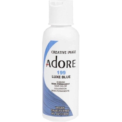 

Сияющая полуперманентная краска для волос Luxe Blue 199 118 мл Adore