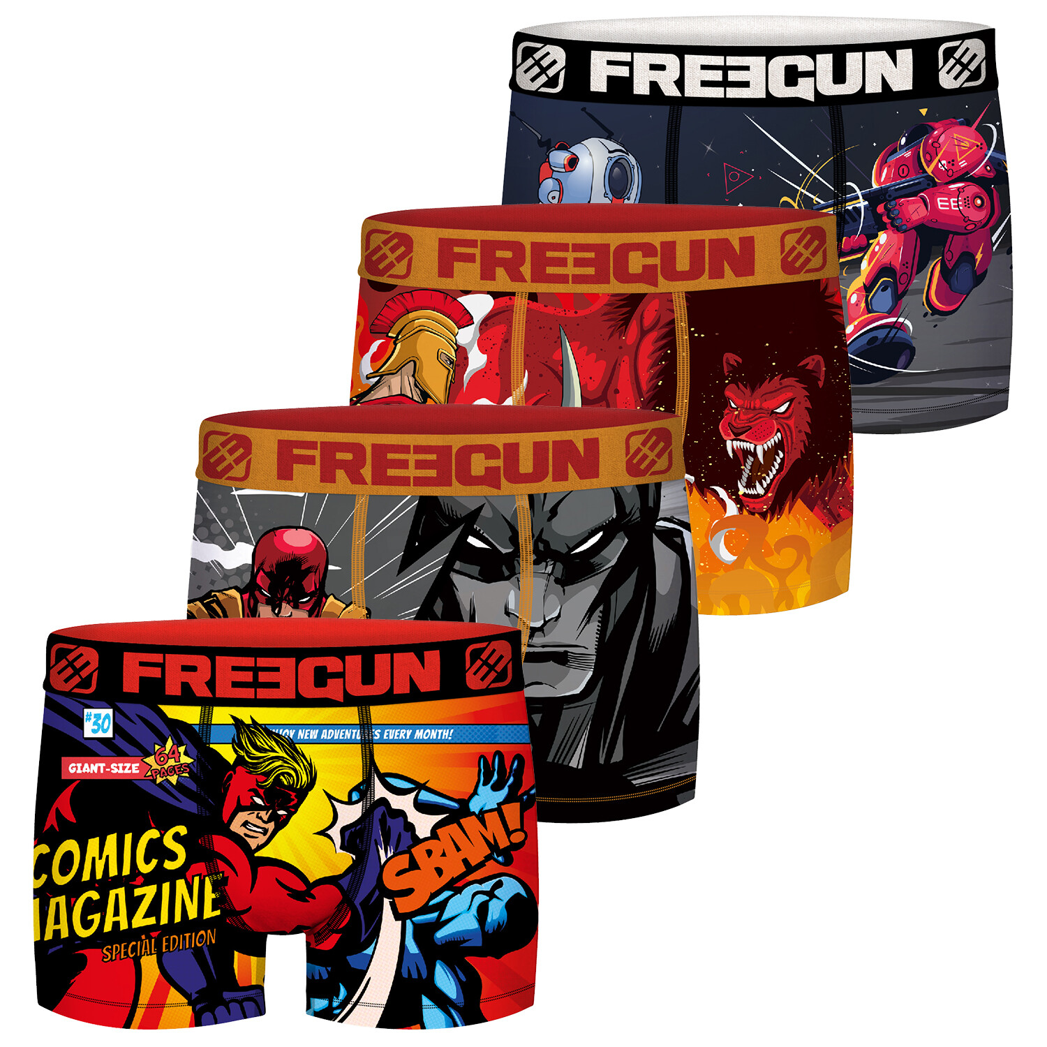 

Боксеры Freegun Trunk Freegun Comic Herren s 4 шт, разноцветный