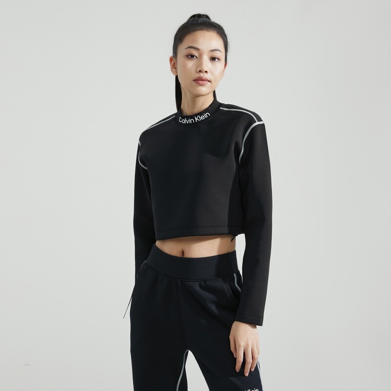

Толстовка женская Calvin Klein Sports с контрастными буквами, черный