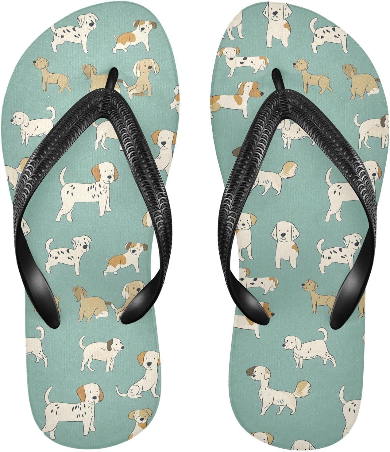 

Милые шлепанцы, пляжные летние повседневные сандалии для женщин и мужчи Kfbe, Dog