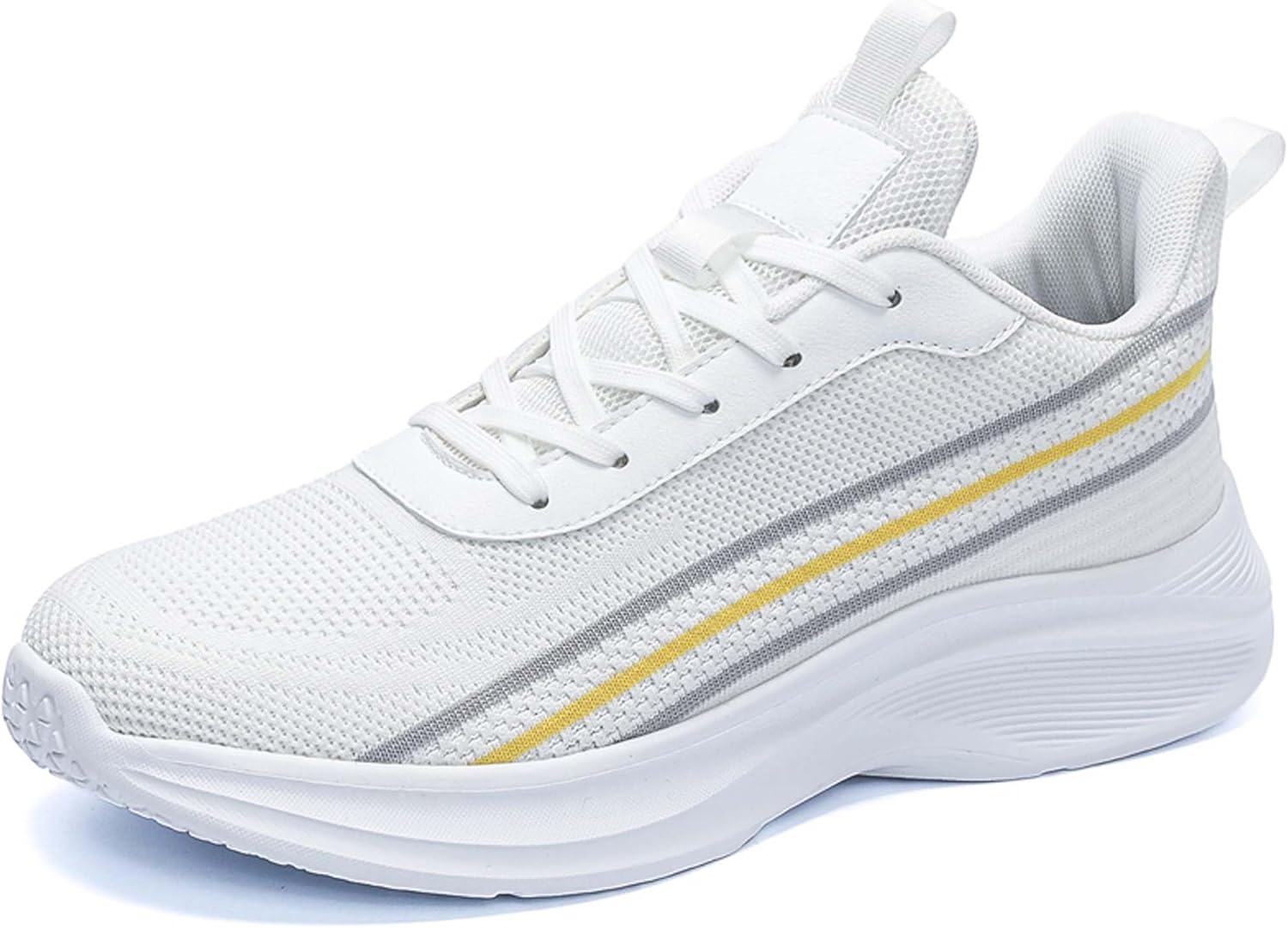

Мужские кроссовки, легкие дышащие сетчатые беговые туфли, противоскользящие, износостойкие, амортизирующие, подходят для различных видов спорта в помещении и на улице (размеры 7-16) Vtiao, белый