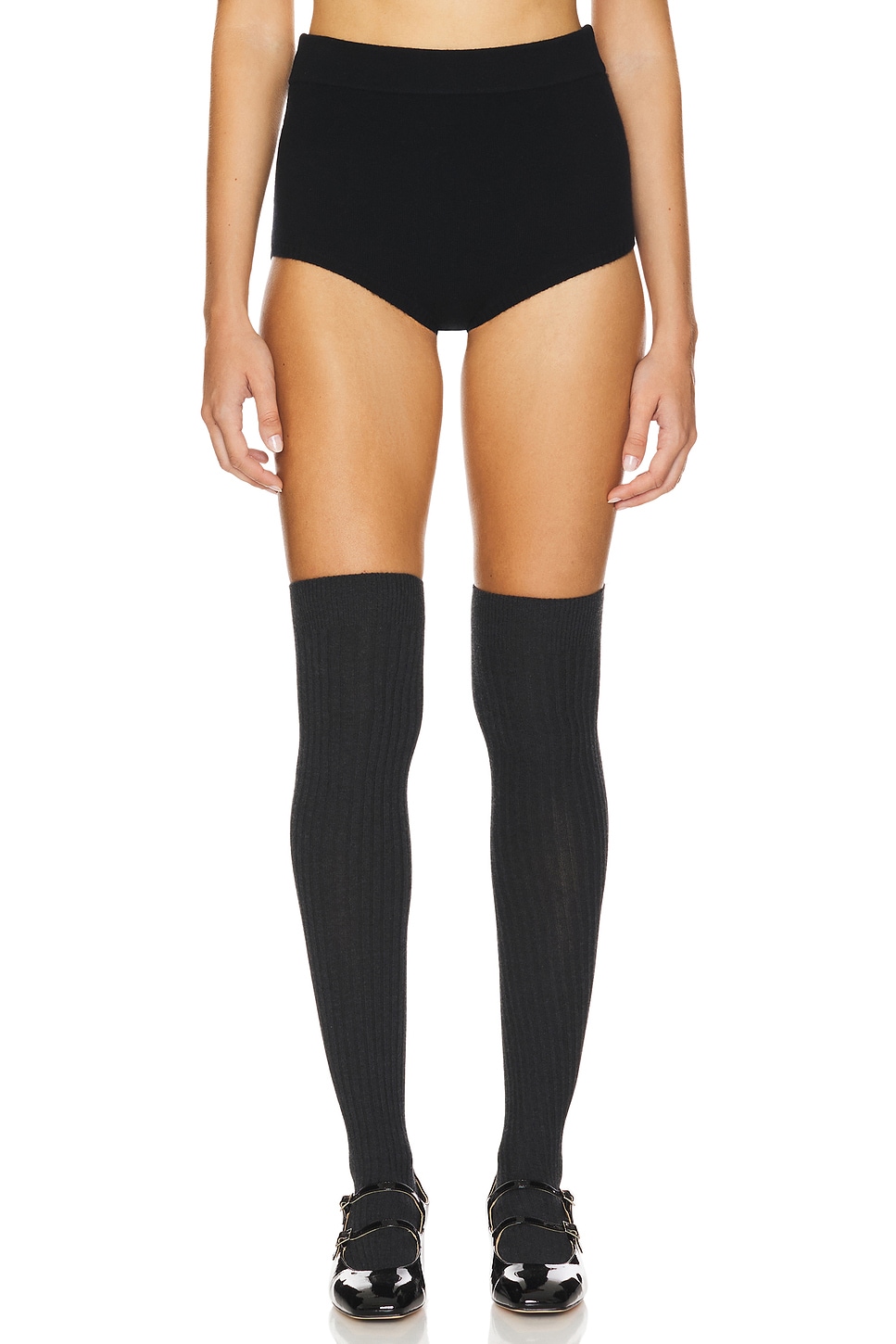

Короткие кашемировые шорты amelie W. Cashmere, черный
