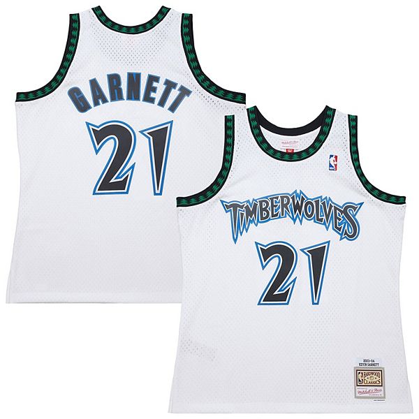

Мужская белая майка Minnesota Timberwolves Hardwood Classics Swingman Кевина Гарнетта Mitchell & Ness