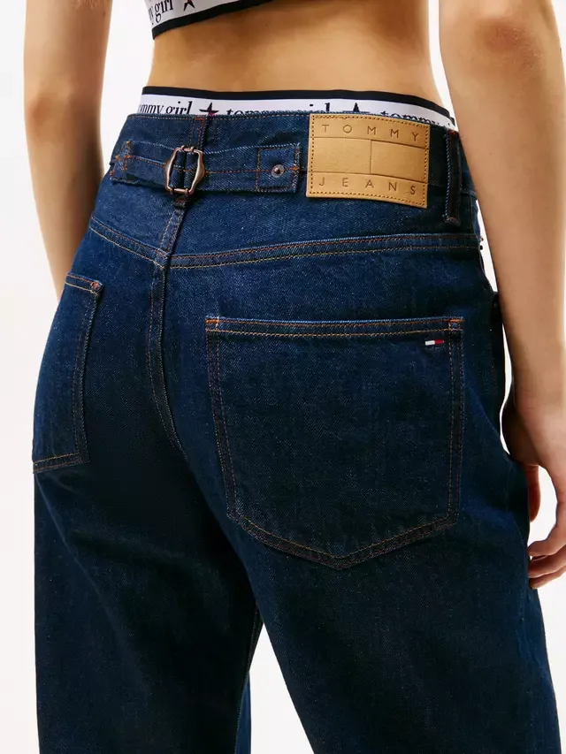 Джинсы Tommy Jeans Mia свободного кроя прямого кроя, темно-синие Tommy Hilfiger — фото 4