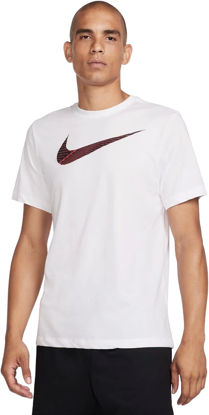 

Мужская фитнес-футболка Nike Dri-FIT, White, Белый, Мужская фитнес-футболка Nike Dri-FIT, White
