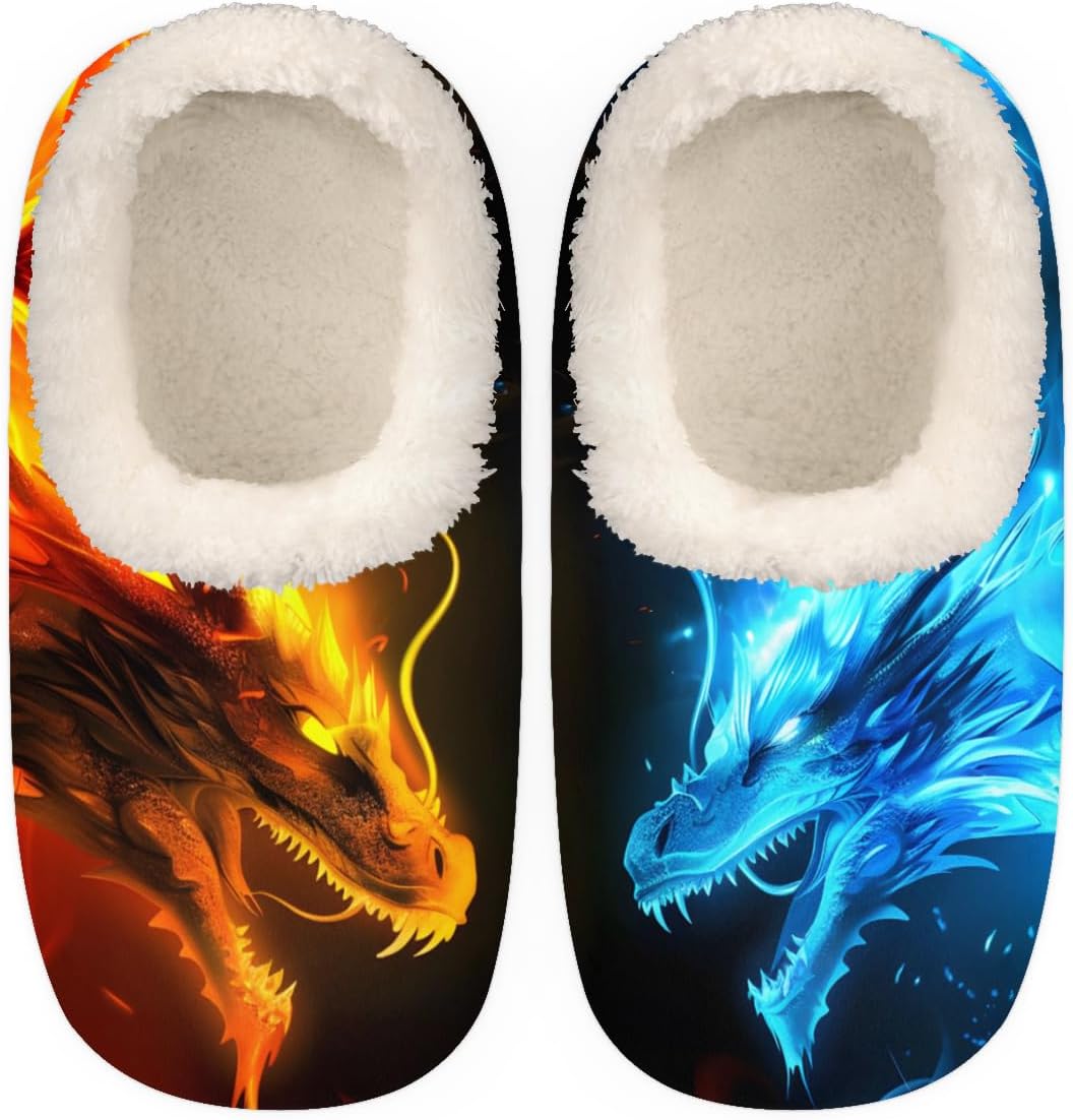 

Домашние тапочки для женщин и мужчин, мягкие, уютные, теплые, с закрытой пяткой, легкие, нескользящие, для дома Lombardiden, Dragon