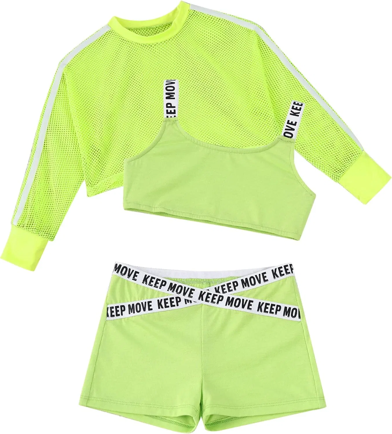 Детский спортивный комплект из 3 предметов Yartina, Fluorescent Green