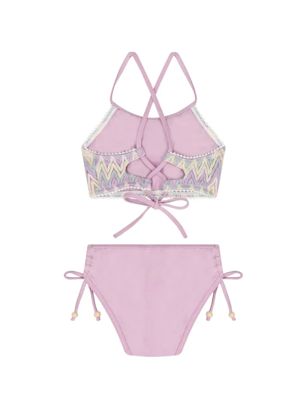 Бикини с зигзагообразным узором Nessi Byrd Kids, фиолетовый — фото 2