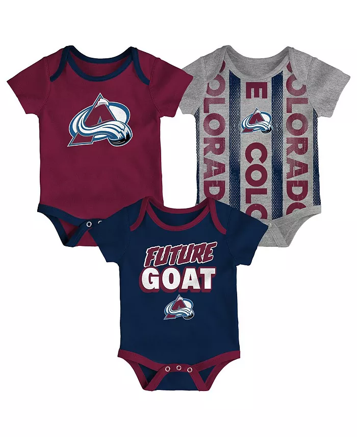 

Боди для новорожденных Colorado Avalanche Loyal Buddies, комплект из 3 штук Outerstuff
