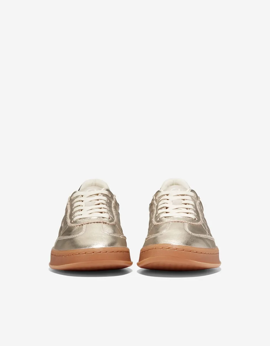 Женские кожаные футбольные кеды Cole Haan, золотой — фото 2