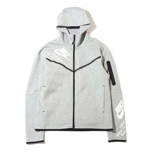 

Толстовка Men's Nike Printing Full-Length Zipper Cardigan Jacket Grey, серый