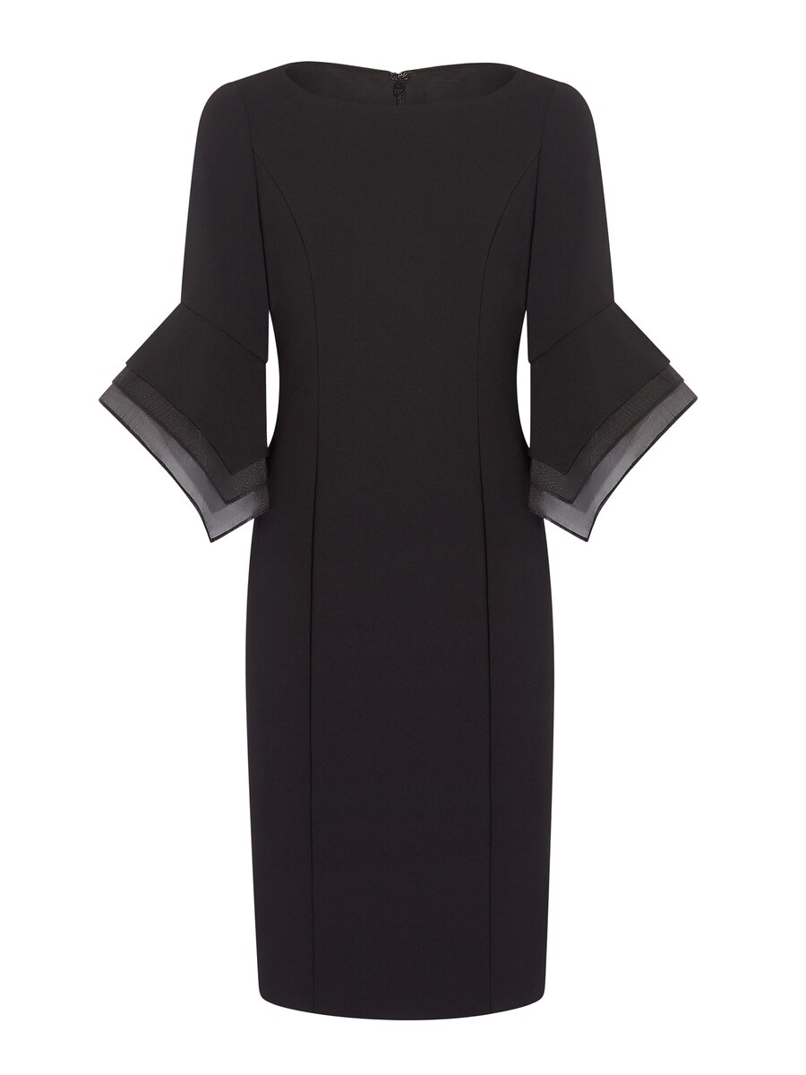 

Коктейльное платье Adrianna Papell Knit Crepe Tiered Sleeve Dress, черный