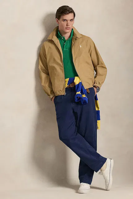 Куртка короткая из гладкой ткани Polo Ralph Lauren, коричневый — фото 3