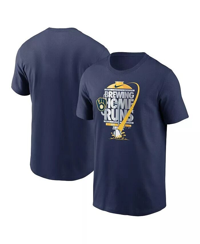 

Мужская темно-синяя футболка Milwaukee Brewers Brewing Home Runs Local Team Nike