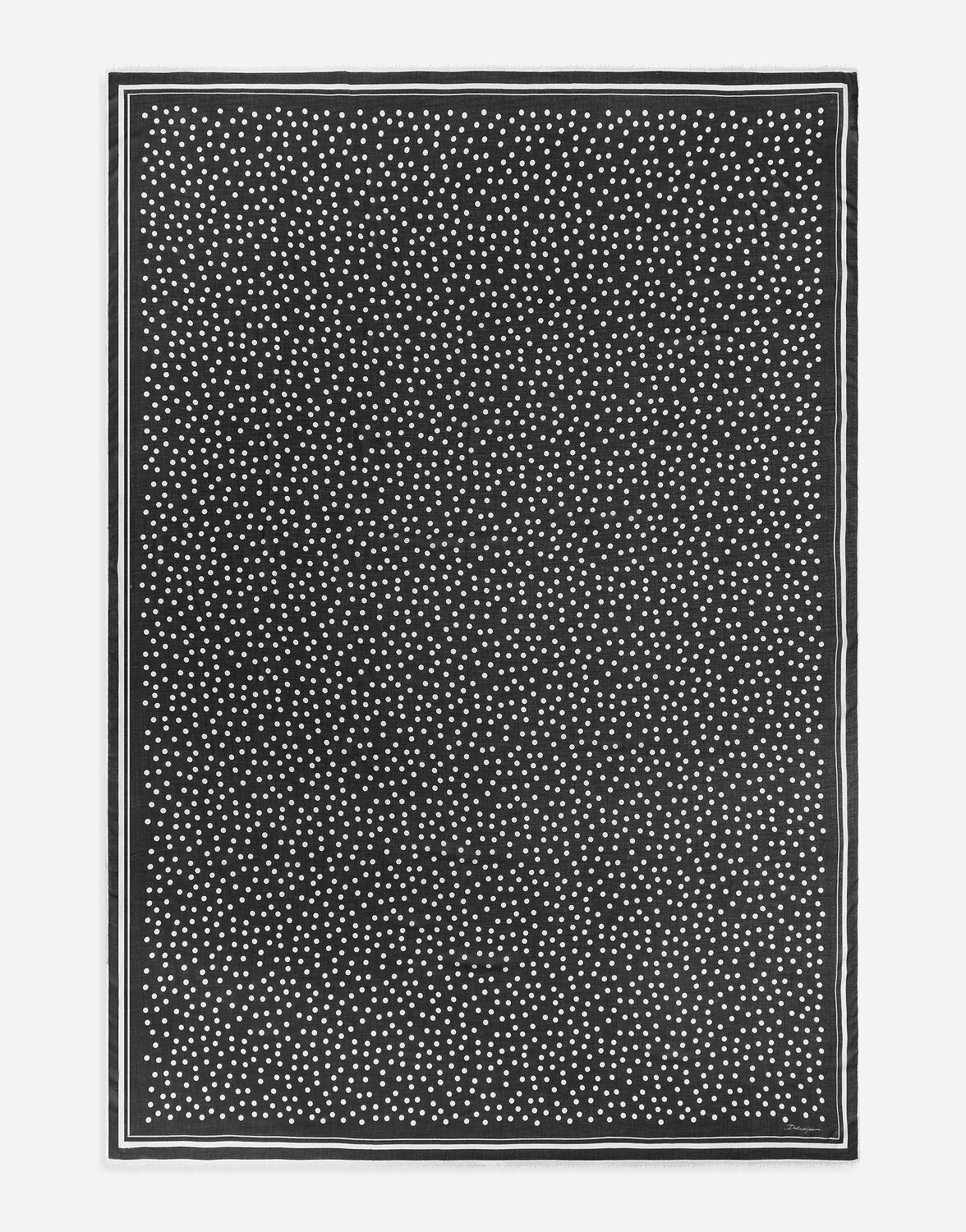 

Шарф из модала и кашемира в горох Dolce & Gabbana, принт