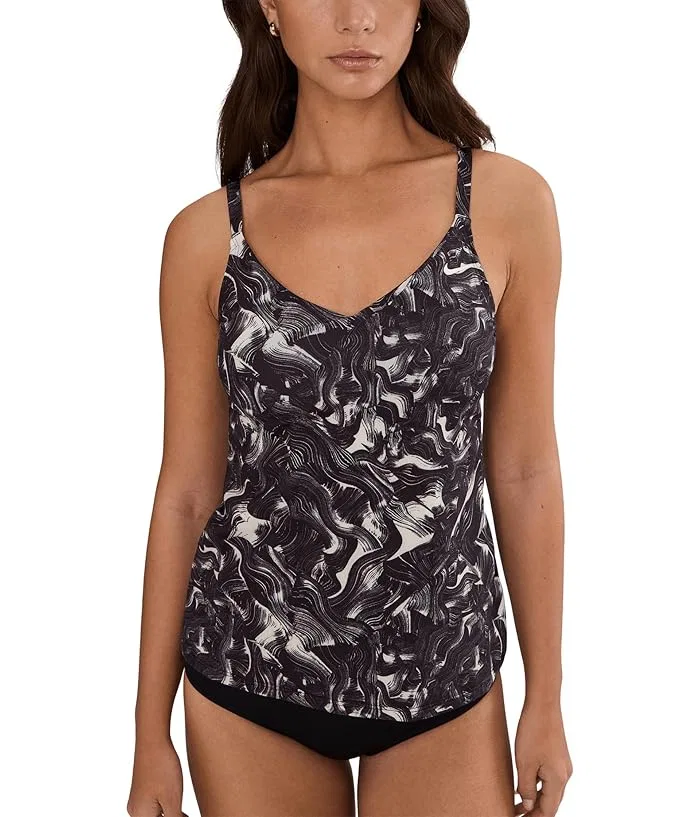 Танкини Nike Expressive Brushstrokes V-Neck, Black