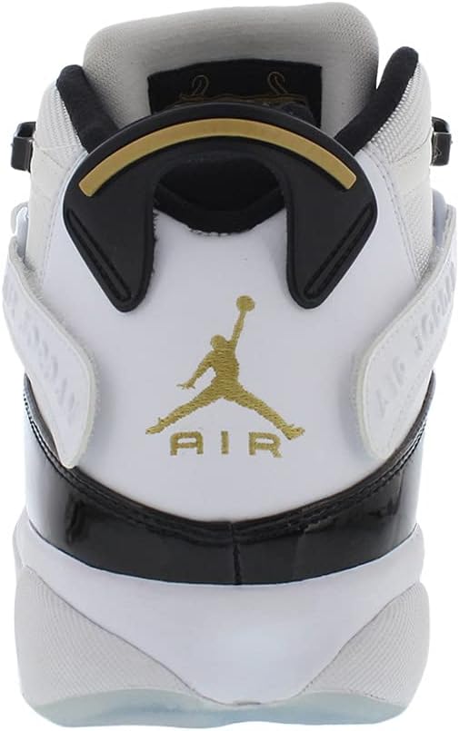 Мужские кроссовки Jordan Air 6 Rings бело-черно-золотые — фото 4