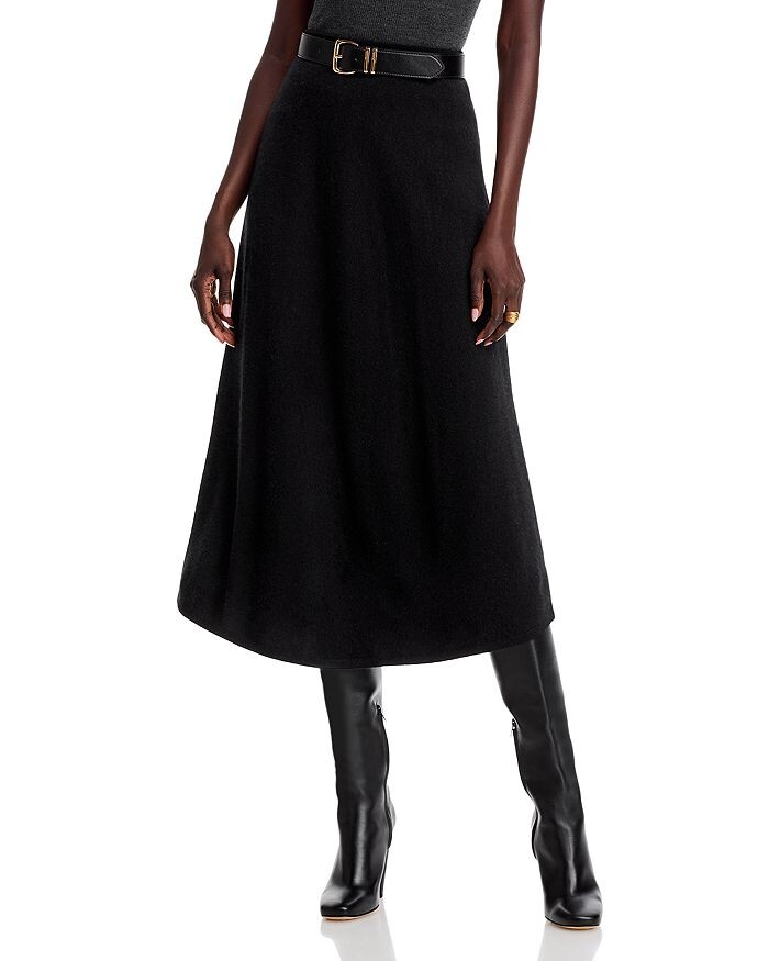 

Кашемировая юбка-миди C by Bloomingdale C by Bloomingdale's Cashmere, черный