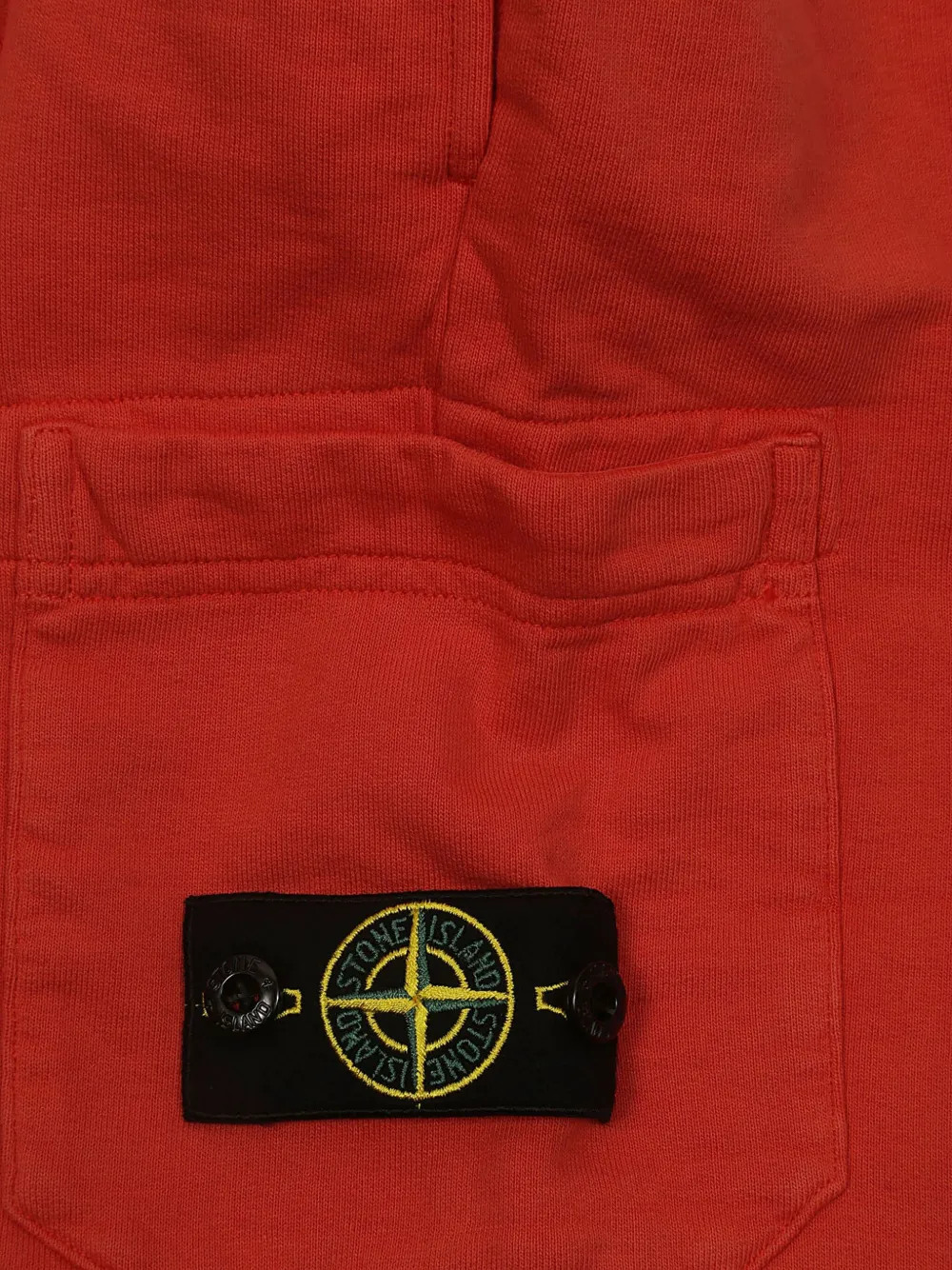 Шорты-бермуды с накладными карманами Stone Island Junior, красный — фото 3