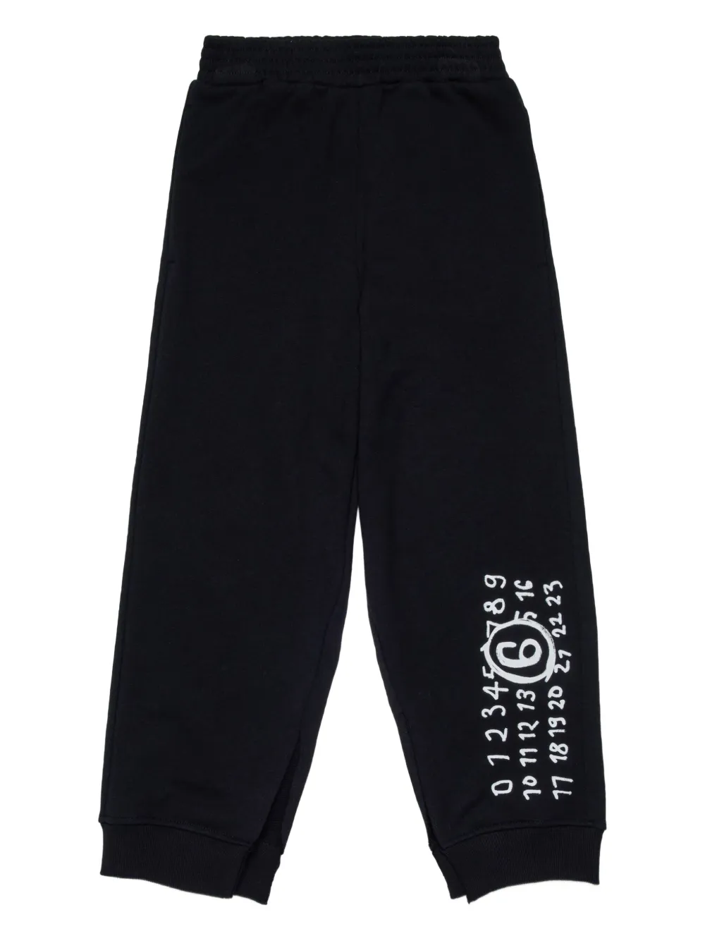

Спортивные брюки с принтом Numbers MM6 Maison Margiela Kids, черный