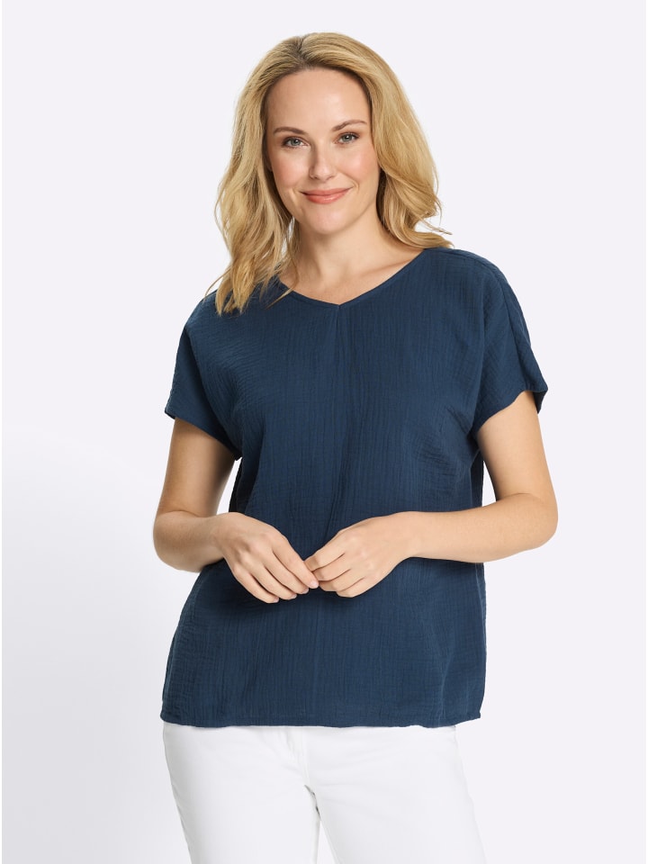 

Блузка без застежки темно-синего цвета Sieh an!