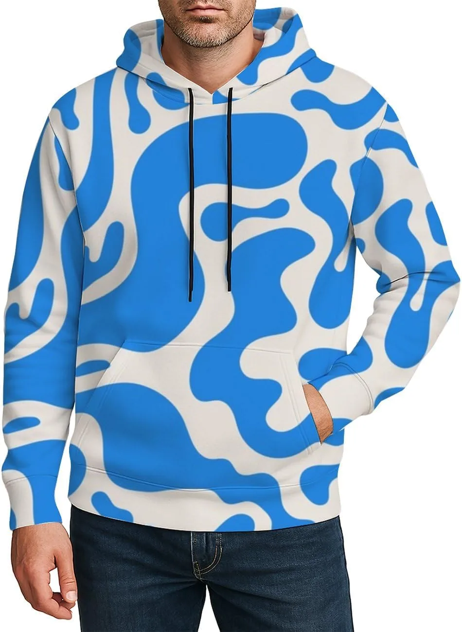 

Мужской худи с принтом, карманом и шнурком Deovige