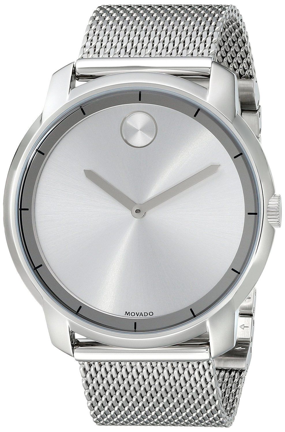 

Мужские кварцевые часы Movado Bold 44 мм 3600260, серебряный