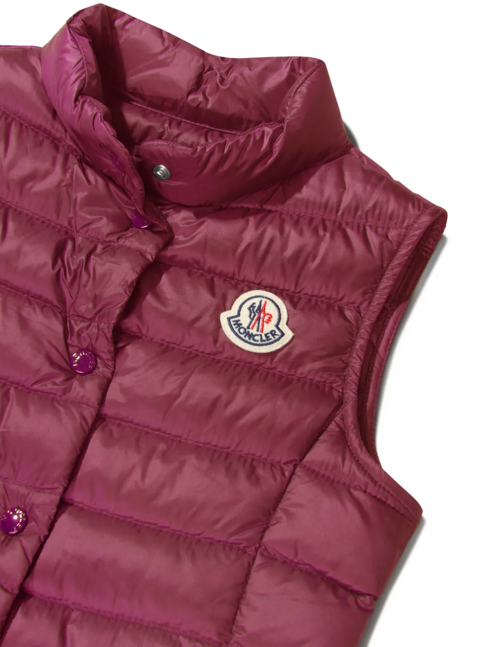 Стеганый жилет Liane на пуговицах Moncler Enfant, красный — фото 4