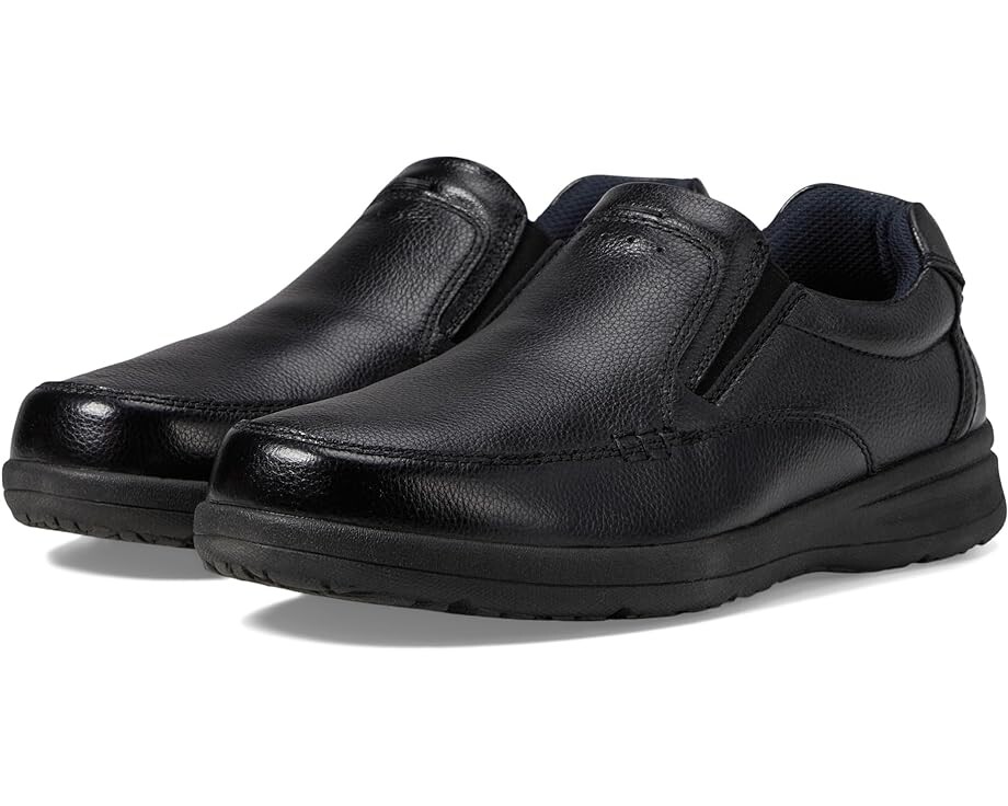 

Лоферы Nunn Bush Cam Moc Toe Slip-On, цвет Black Tumbled Leather