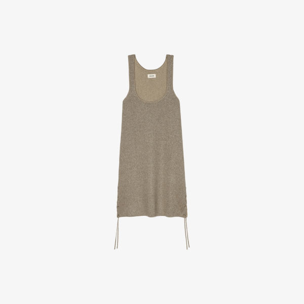

Даби безрукавное металлизированное плетёное мини-платье Zadig&Voltaire, черный