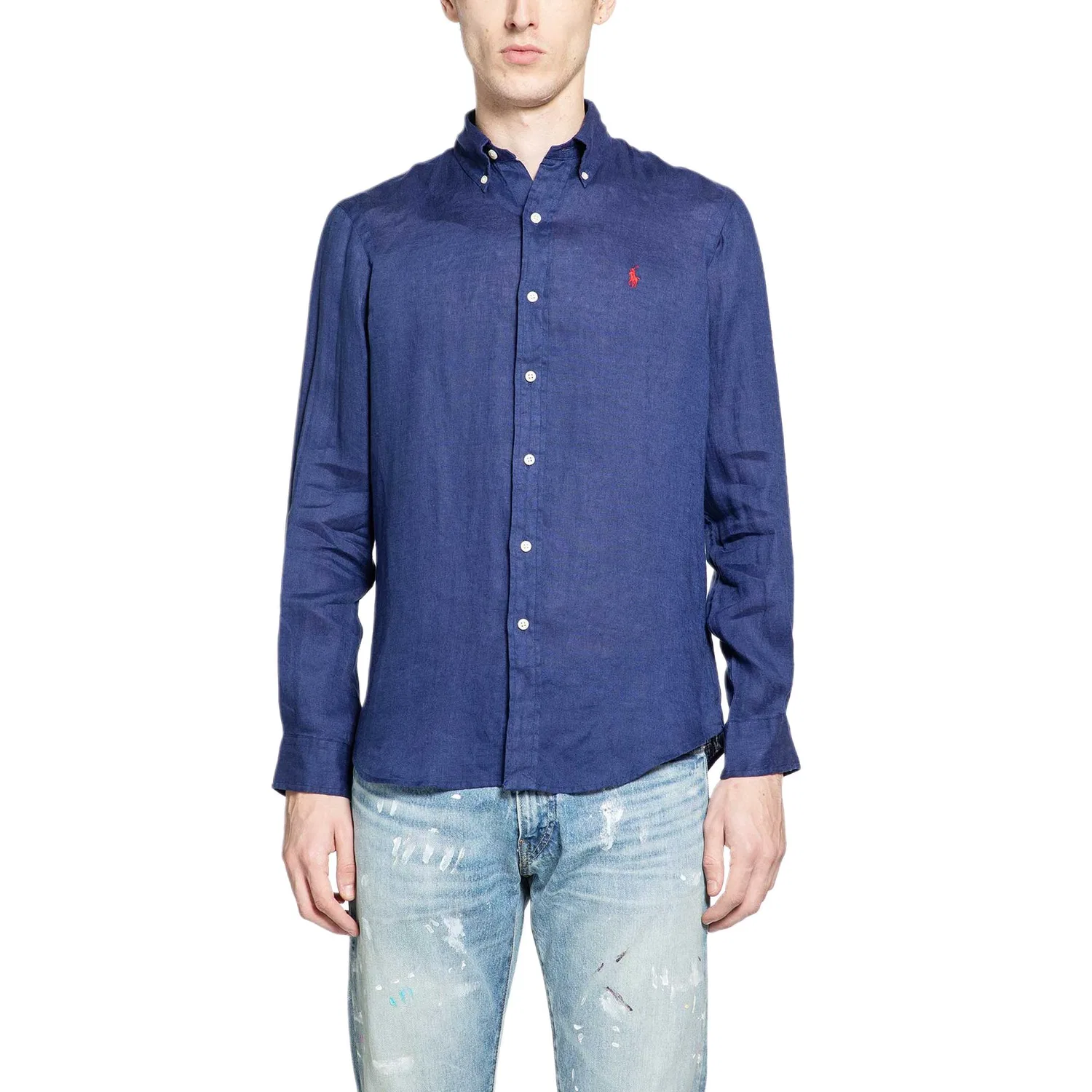 Рубашка мужская голубая Polo Ralph Lauren