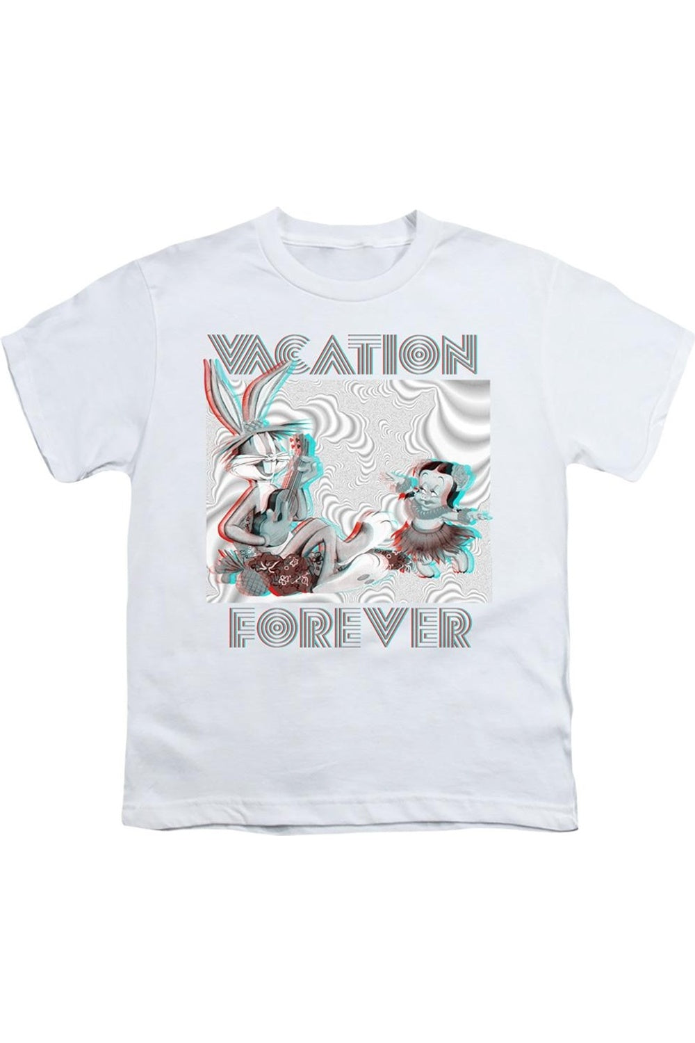 

Футболка с коротким рукавом Looney Tunes Vacation Forever для детей Gildan, белый