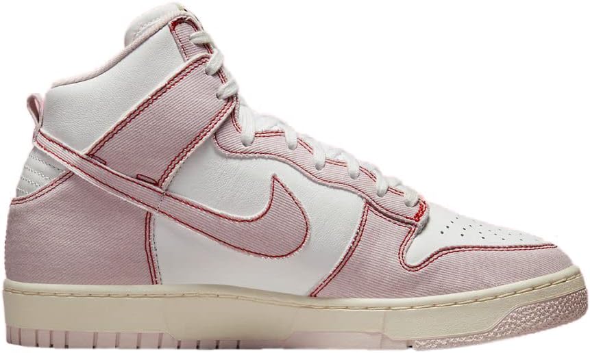 Кроссовки Nike Dunk High 1985 - Summit White / Barely Rose / University Red, розовый/белый — фото 2