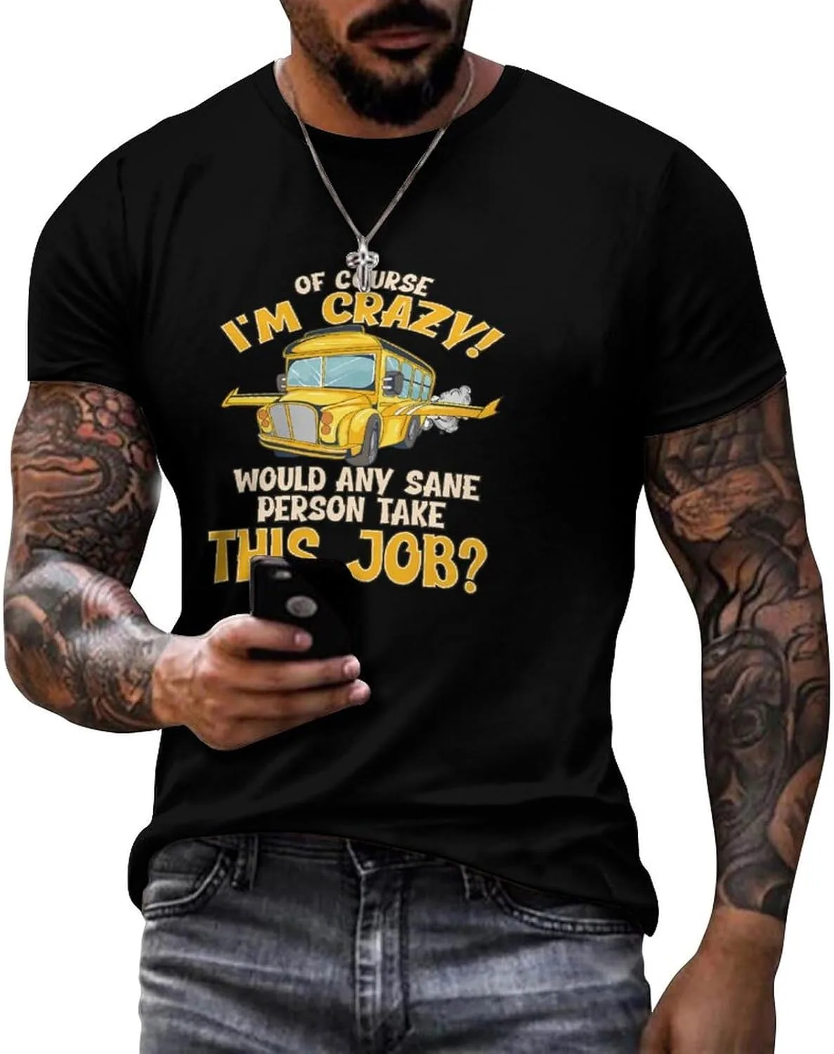 

Футболка с принтом "School Bus Driver of Course Im Crazy" Eafxzmlrq